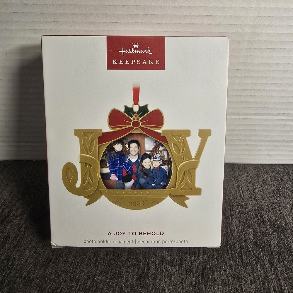2025 Hallmark Keepsake A Joy to Behold Photo Frame Metal Christmas Ornament NEW
